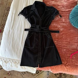 Vintage BcBg Maxazria Black Dress - SZ Small